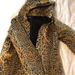 Leopard Faux Fur Coat